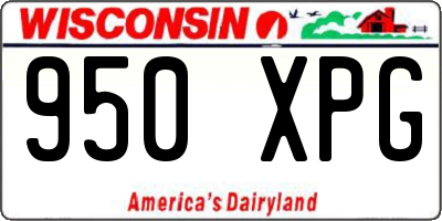 WI license plate 950XPG