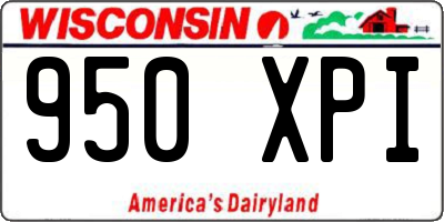 WI license plate 950XPI