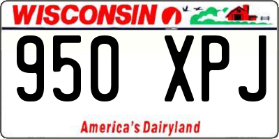 WI license plate 950XPJ