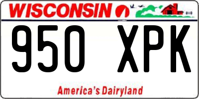 WI license plate 950XPK