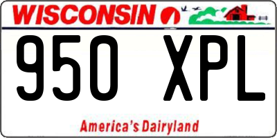 WI license plate 950XPL