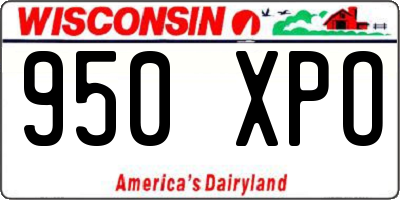 WI license plate 950XPO