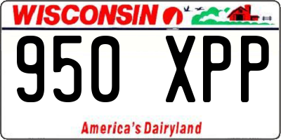 WI license plate 950XPP