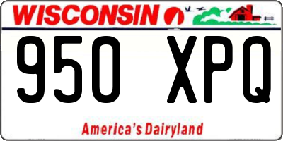 WI license plate 950XPQ