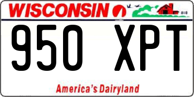 WI license plate 950XPT
