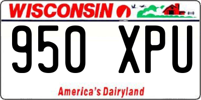 WI license plate 950XPU