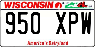 WI license plate 950XPW