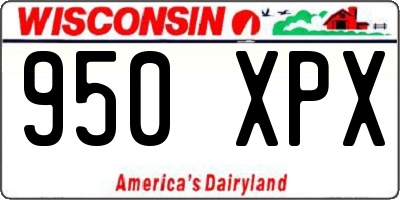 WI license plate 950XPX