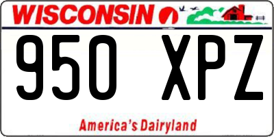WI license plate 950XPZ