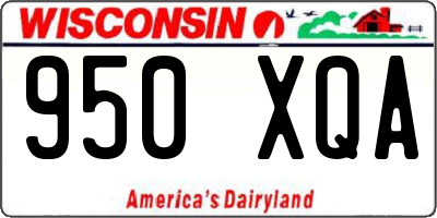 WI license plate 950XQA