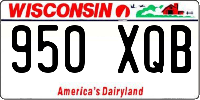 WI license plate 950XQB
