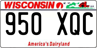 WI license plate 950XQC