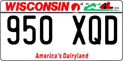 WI license plate 950XQD