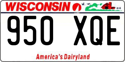 WI license plate 950XQE