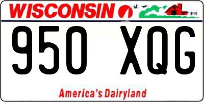 WI license plate 950XQG