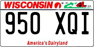 WI license plate 950XQI