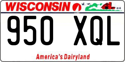 WI license plate 950XQL