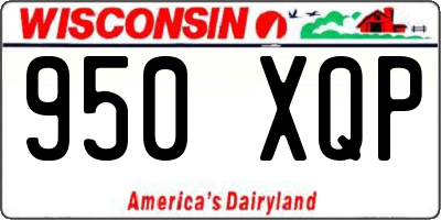 WI license plate 950XQP