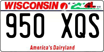 WI license plate 950XQS
