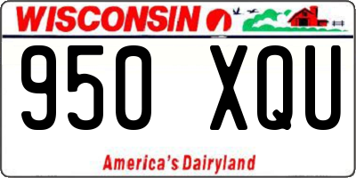 WI license plate 950XQU