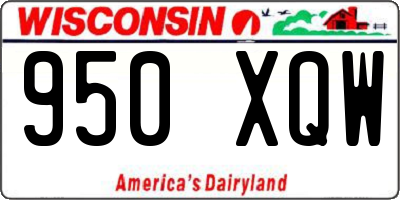 WI license plate 950XQW