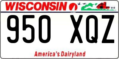 WI license plate 950XQZ