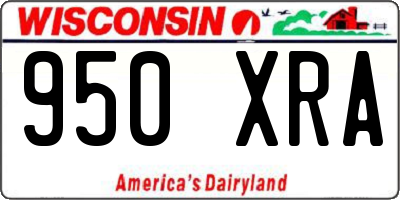 WI license plate 950XRA
