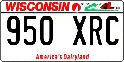 WI license plate 950XRC