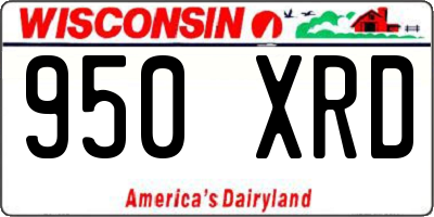 WI license plate 950XRD