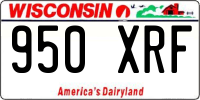 WI license plate 950XRF