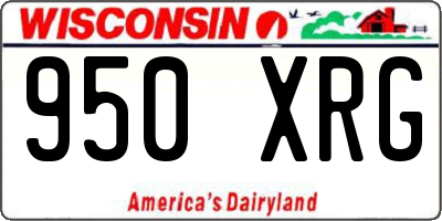 WI license plate 950XRG