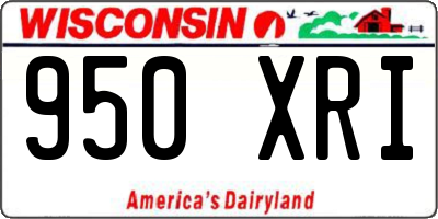 WI license plate 950XRI