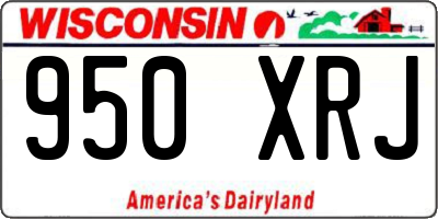 WI license plate 950XRJ