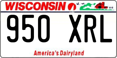 WI license plate 950XRL