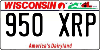 WI license plate 950XRP