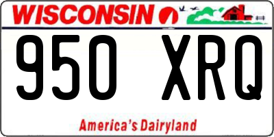 WI license plate 950XRQ