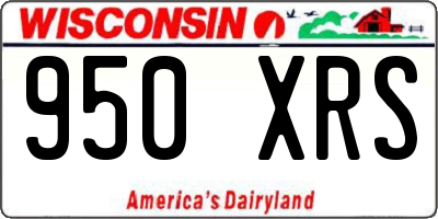WI license plate 950XRS