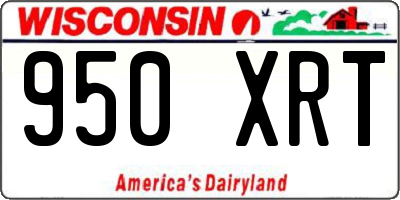 WI license plate 950XRT