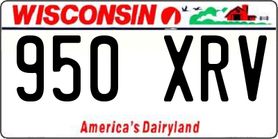WI license plate 950XRV
