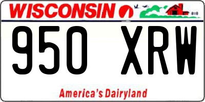 WI license plate 950XRW