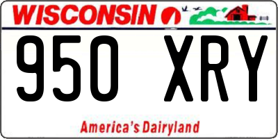 WI license plate 950XRY