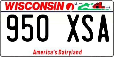WI license plate 950XSA