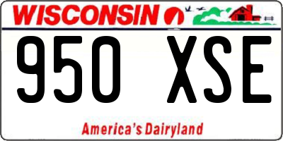WI license plate 950XSE