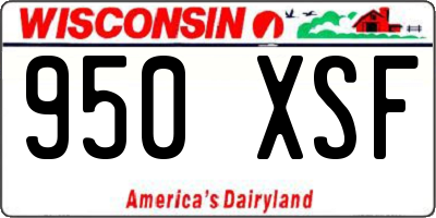 WI license plate 950XSF