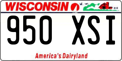 WI license plate 950XSI