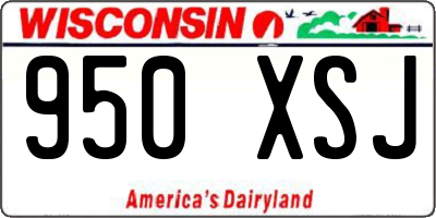 WI license plate 950XSJ