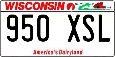 WI license plate 950XSL