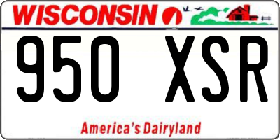 WI license plate 950XSR