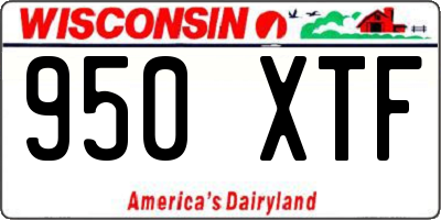 WI license plate 950XTF