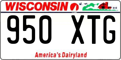 WI license plate 950XTG